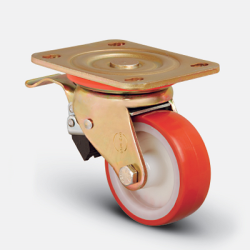 ED01 ZBP 150 F Большегрузное колесо полиуретан-полиамид Д-150 мм. с тормозом