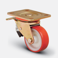 ED01 ZBP 125 F Большегрузное колесо полиуретан-полиамид Д-125 мм. с тормозом