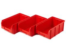 Пластиковый ящик Стелла-техник V-3-К3-красный , комплект 3 штуки