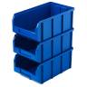 Пластиковый ящик Стелла-техник V-3-К3-синий , комплект 3 штуки